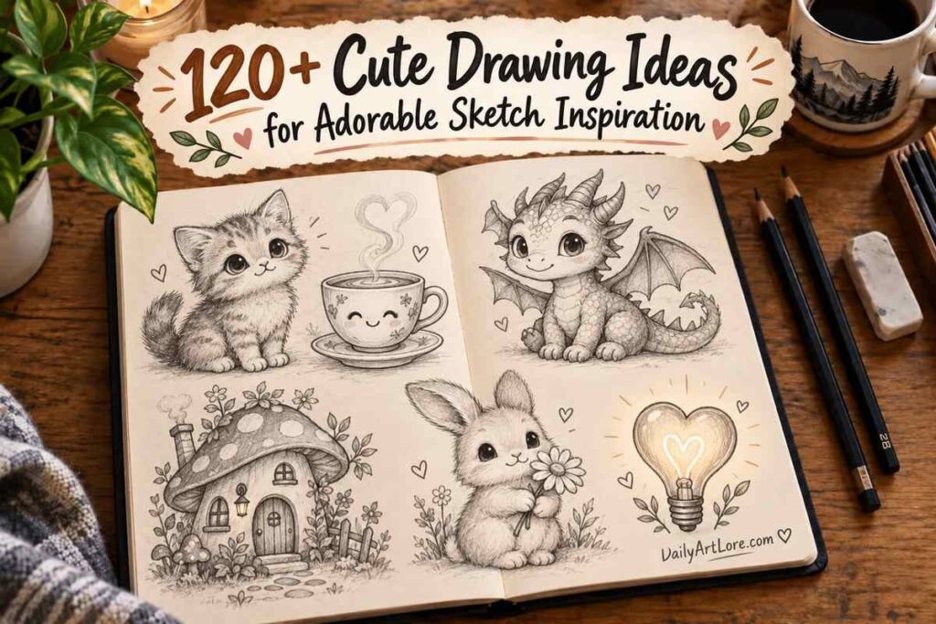 120+ Cute Drawing Ideas for Adorable Sketch Inspiration