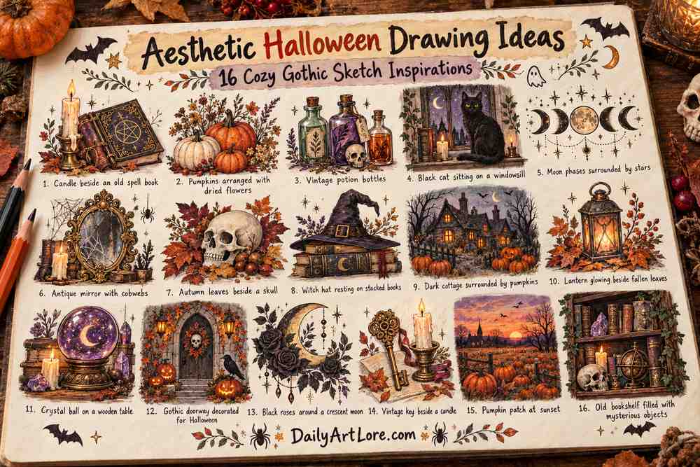 Aesthetic Halloween Drawing Ideas