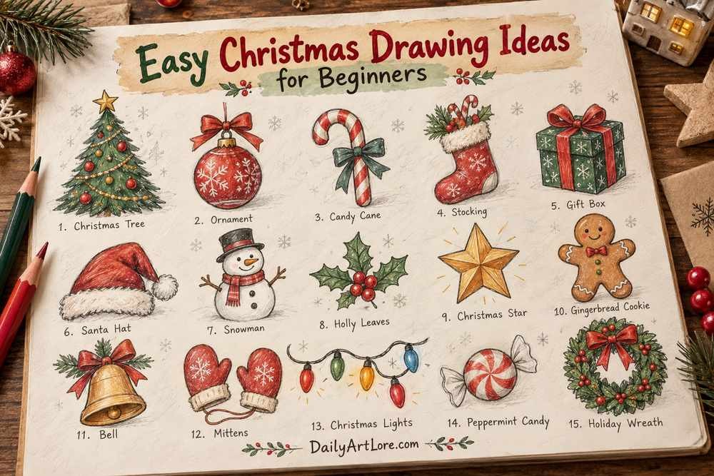 Easy Christmas Drawing Ideas for Beginners