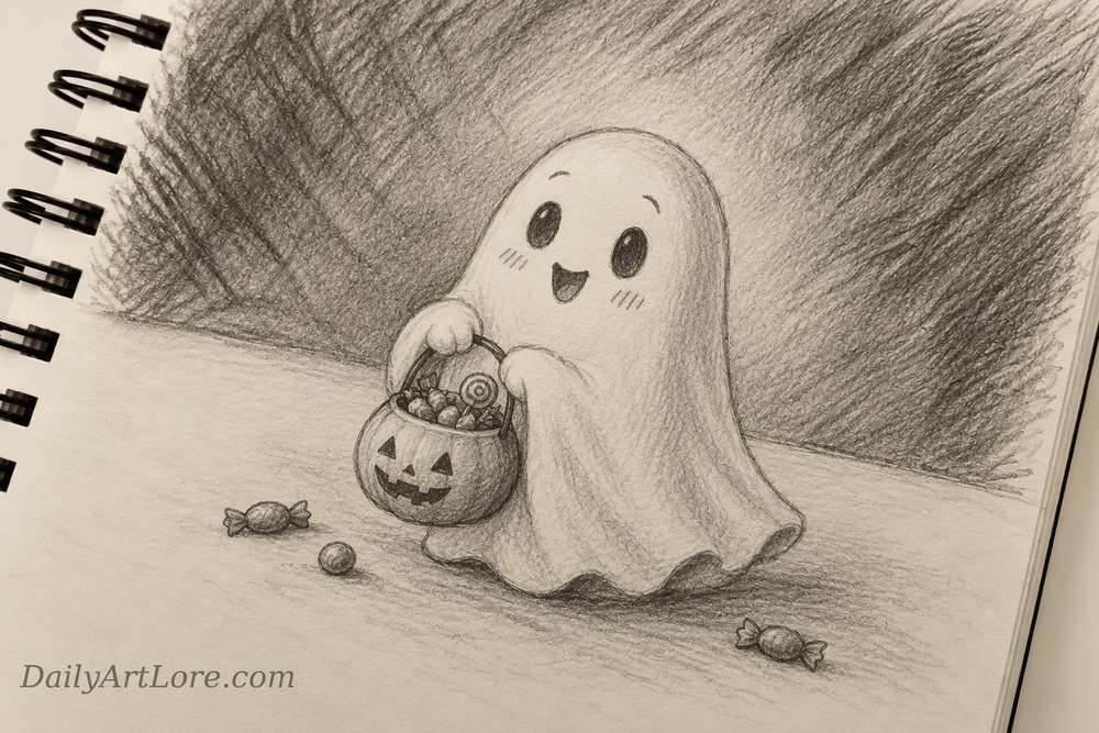 Little Ghost With Candy